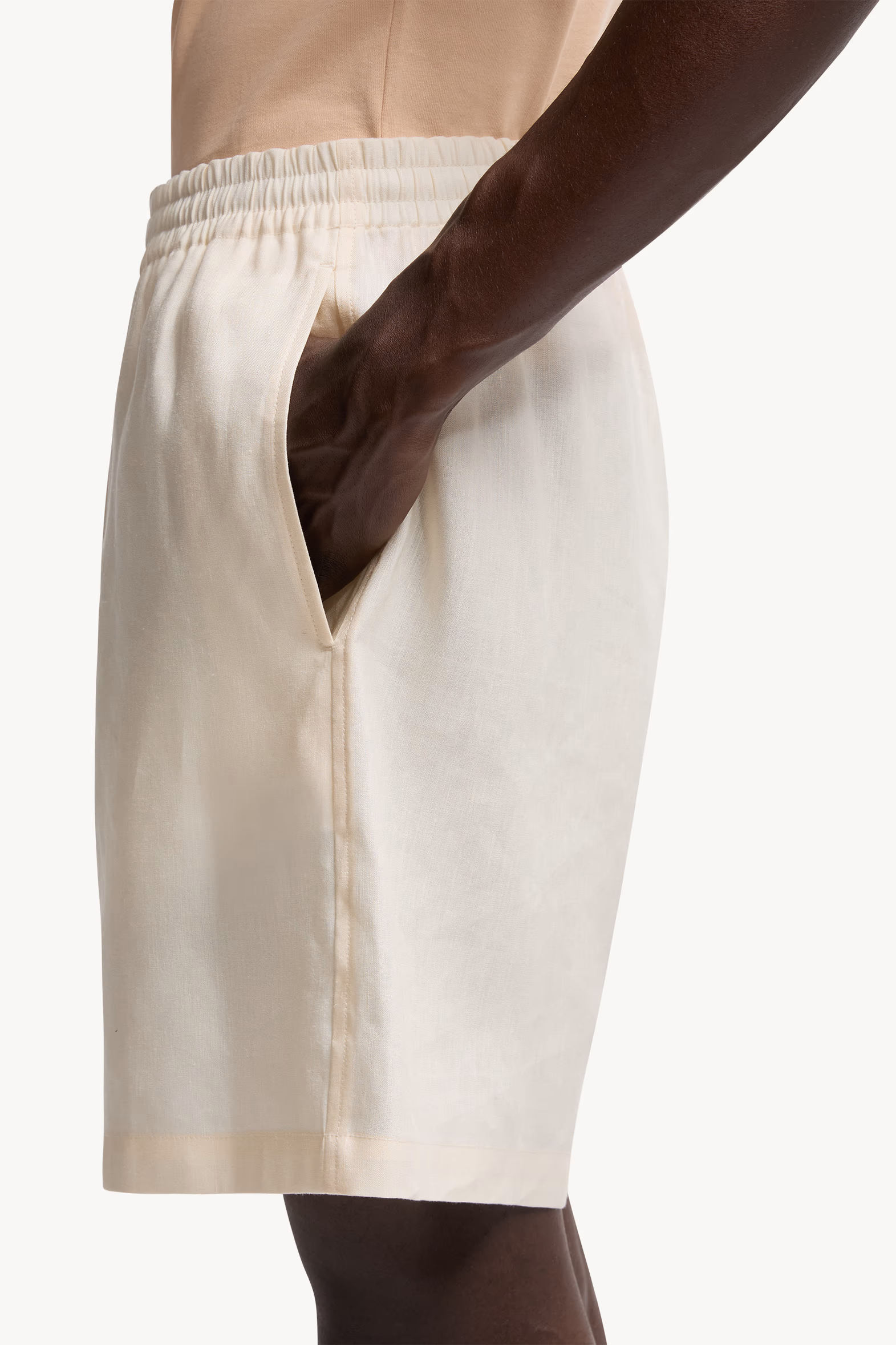 Moncler x Gilga Farm Designed by Donald Glover Linen Blend Shorts Men White Moncler 4